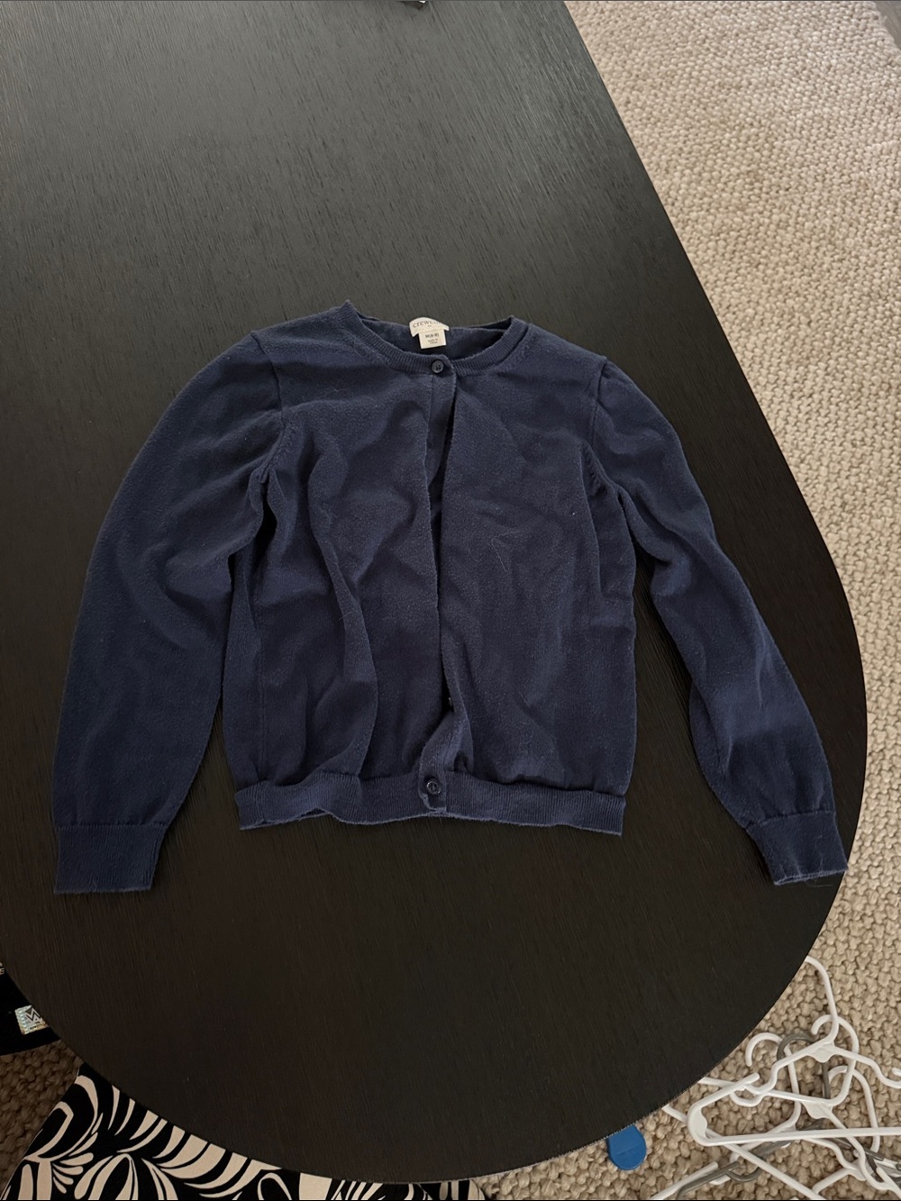 size 8/9 Crewcuts Navy Blue  Button down Cardigan - Classic Knit